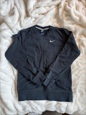 Nike Black Crewneck Sweatshirt with White Swoosh